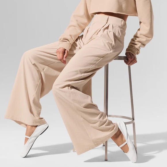 Alo High Waist Dreamscape Trouser Macadamia - Picture 8 of 9